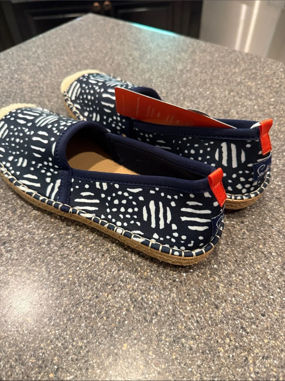 Sea Star Beachcomber Navy Patterned Espadrille Slippers